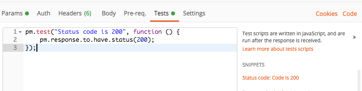 Testing an API with Postman - parameters