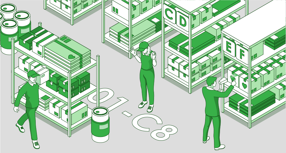 Work of the labeling department