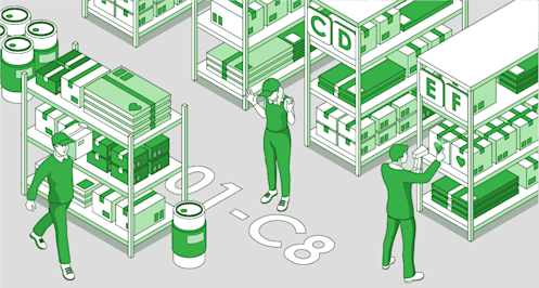 Work of the labeling department