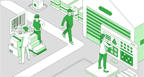 Warehouse management system in the working process