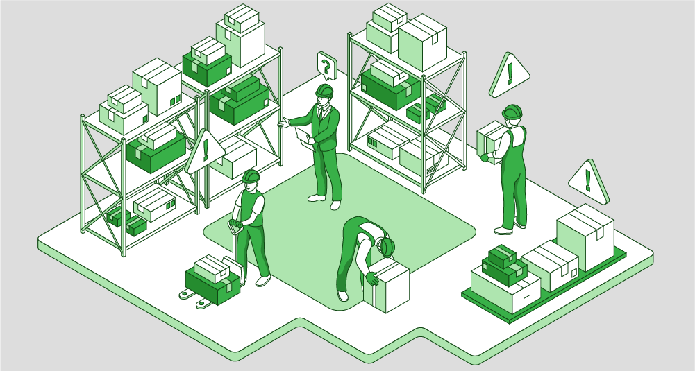 Work process in the warehouse