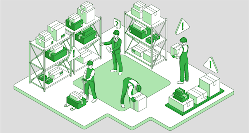 Work process in the warehouse