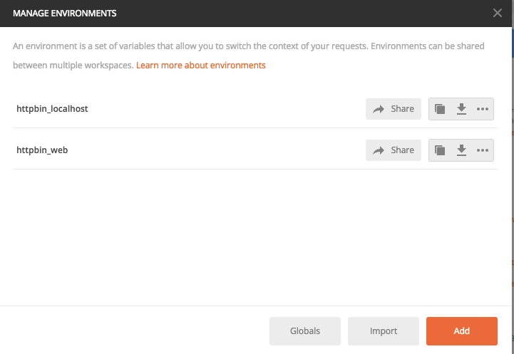 Testing an API with Postman - envs