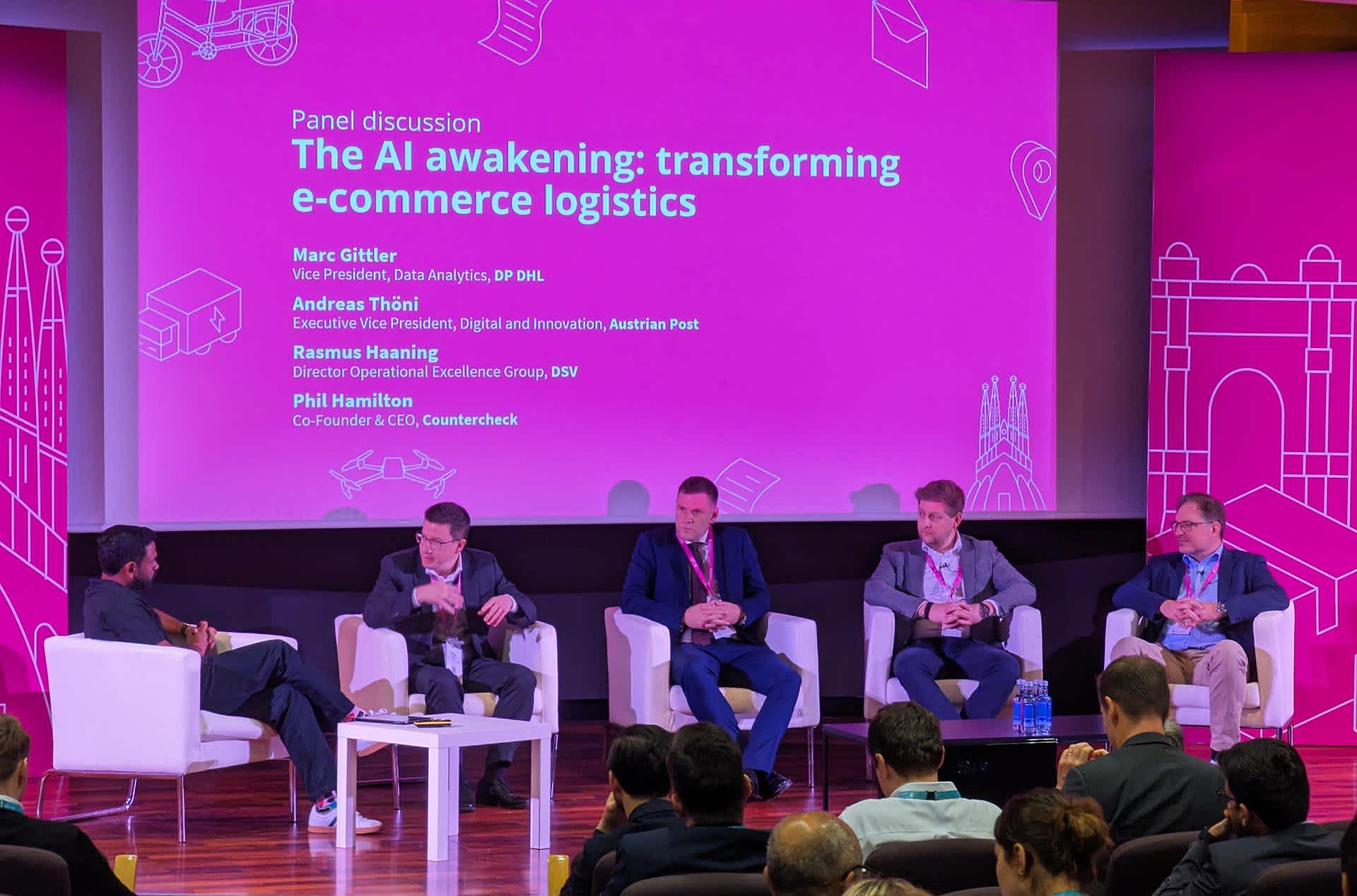 Discussion panel - The AI awakening: transforming eСommerce logistics among chief growth officer from Countercheck and others