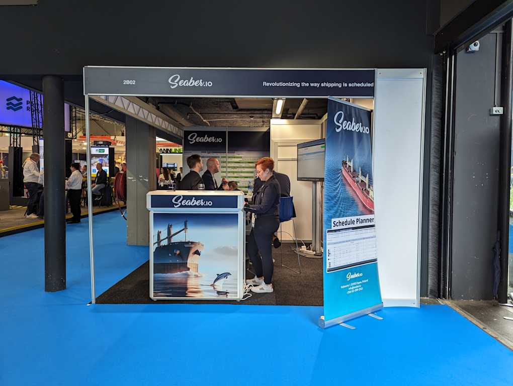 Finnish maritime startup Seaber.io's booth