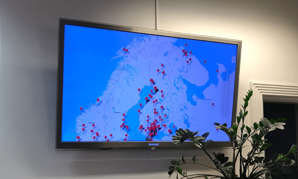 Hailer real-time map in real use