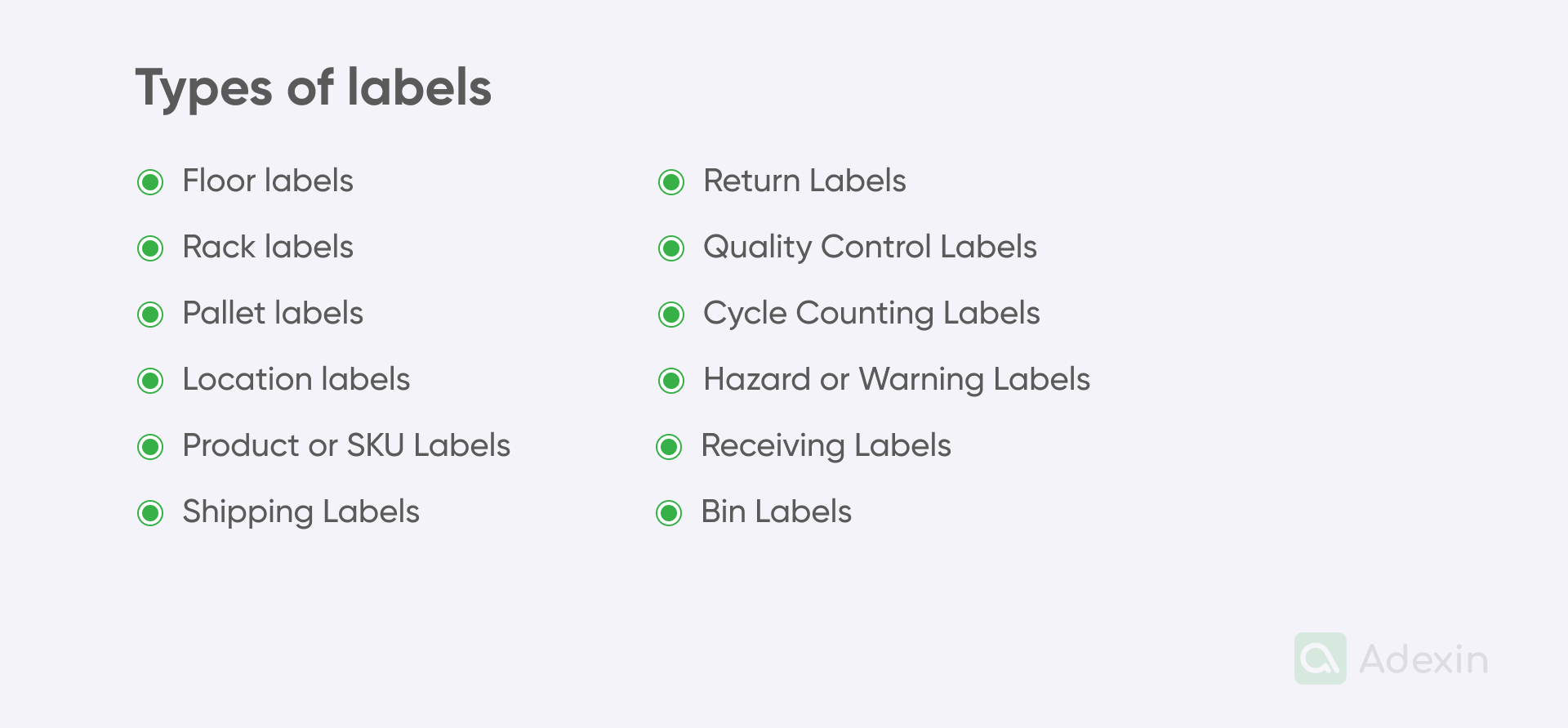 Types of labels