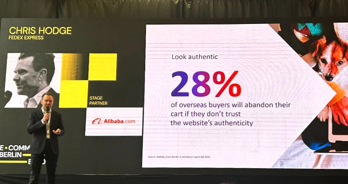 Chris Hodge presentation at E-Commerce Berlin 2024: about the importance of website authenticity