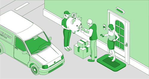 Parcel delivery to the client