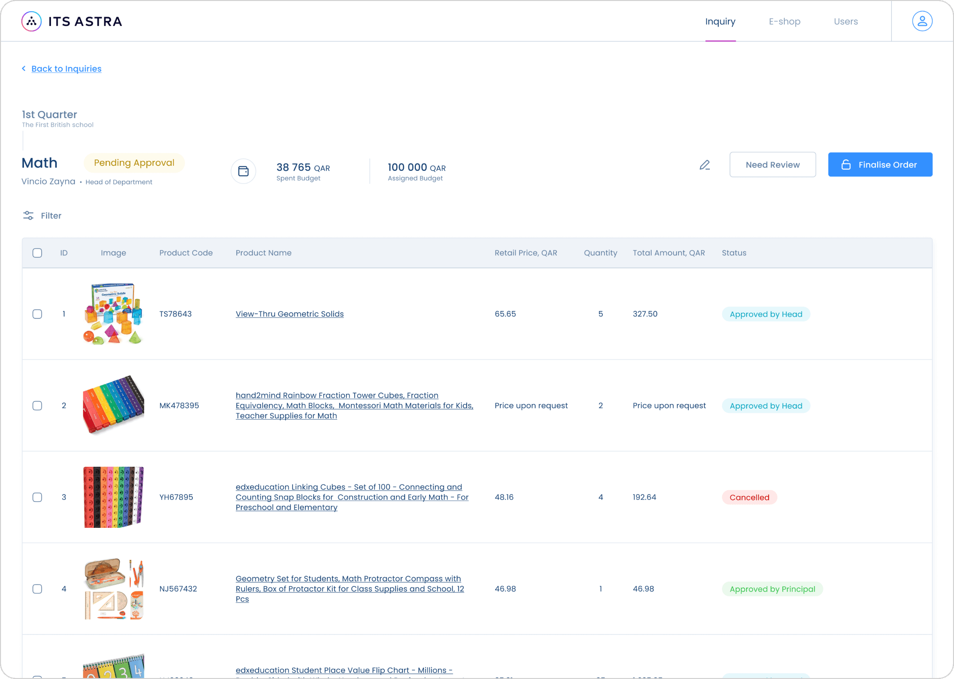 ITS Astra - eProcurement platform