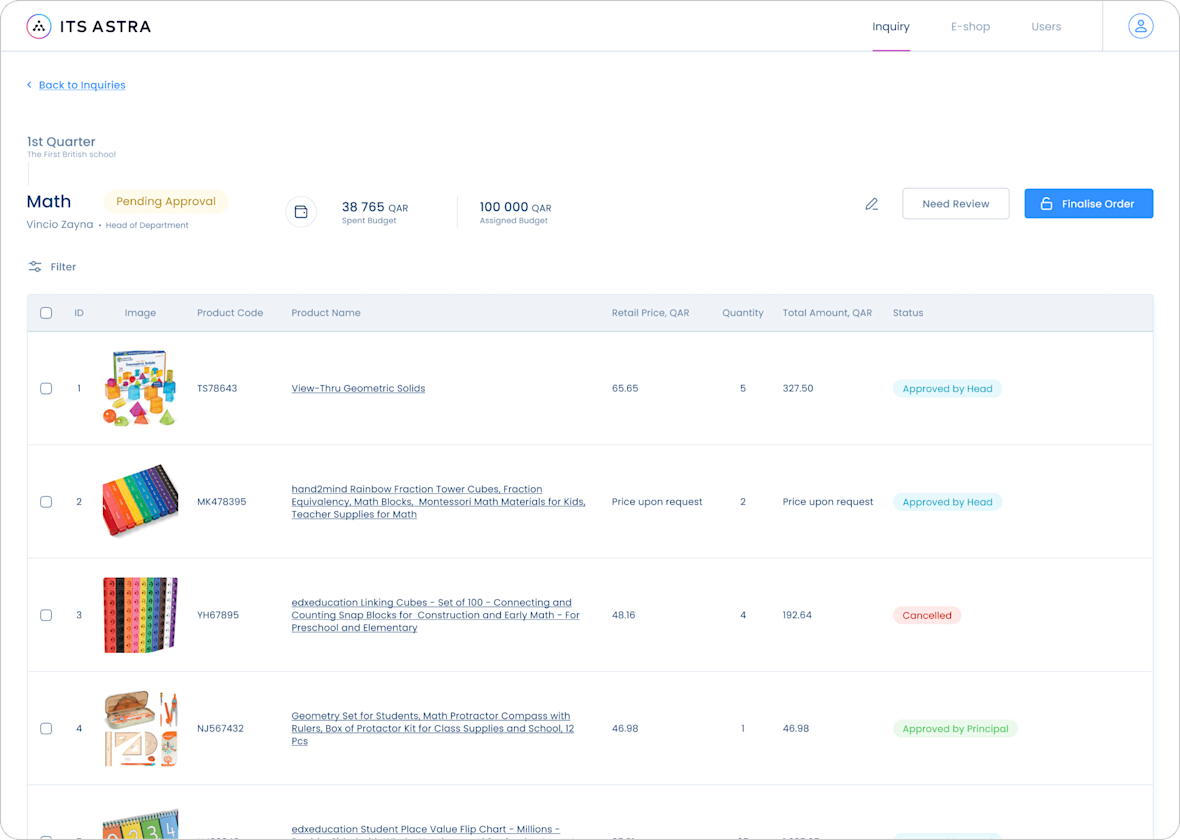 ITS Astra - eProcurement platform