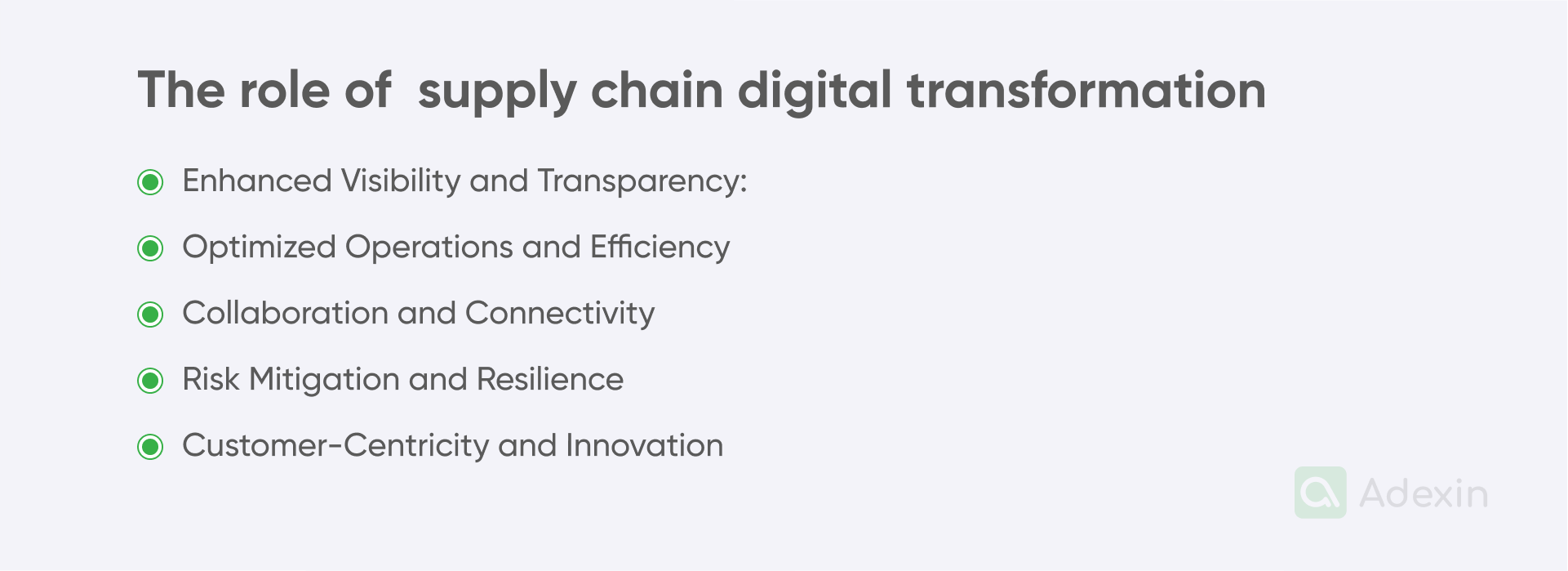The role of supply chain digital transformation