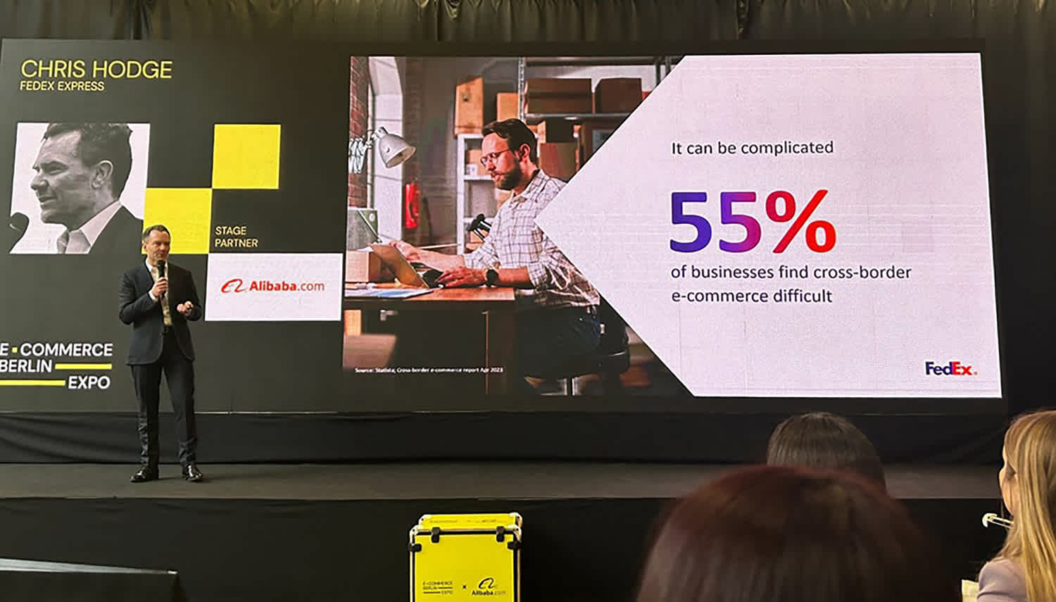 Chris Hodge's presentation at E-Commerce Berlin 2024: about eCommerce cross-border difficulties