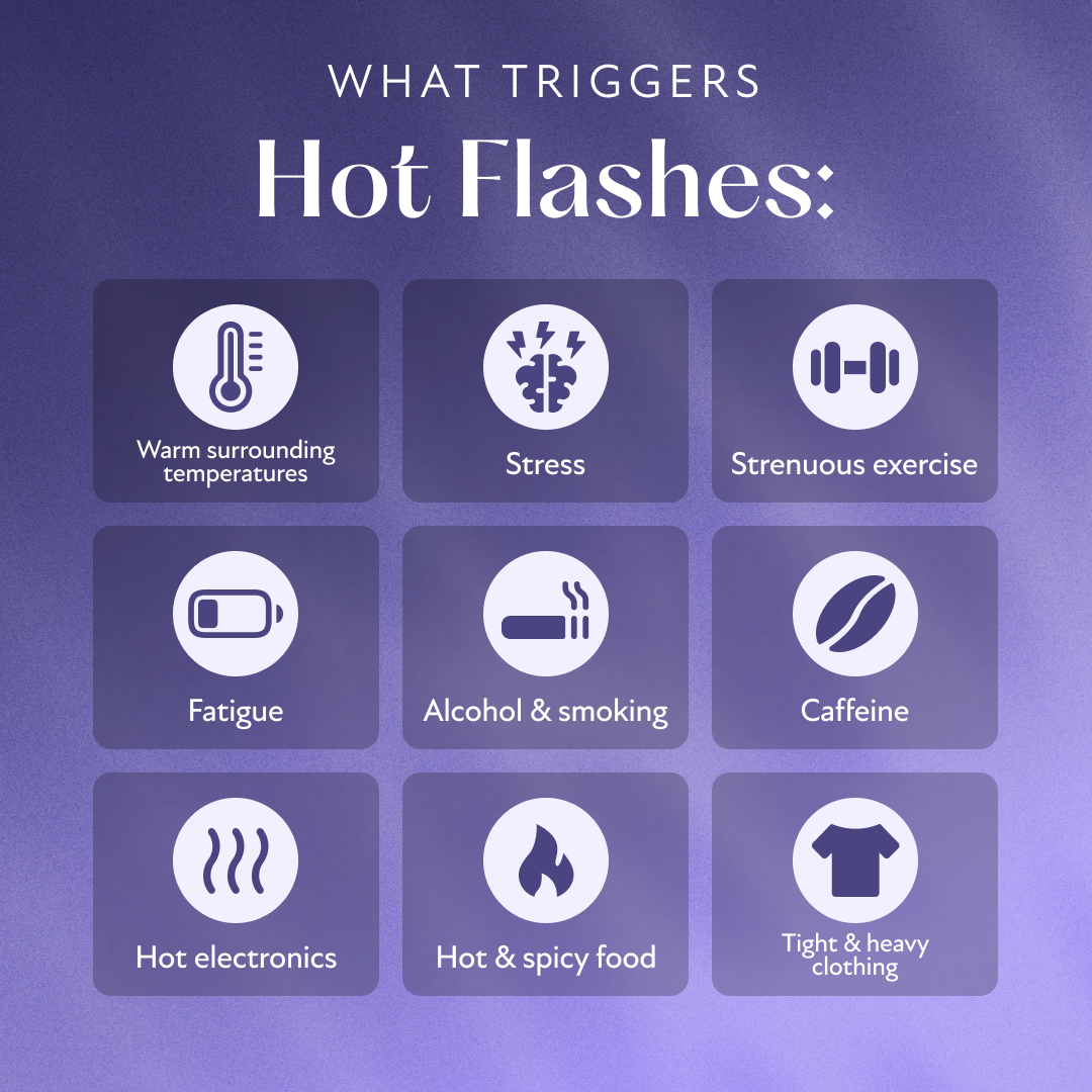 Causes of hot flashes during menopause