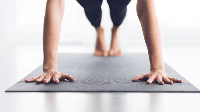 woman doing yoga for exercise