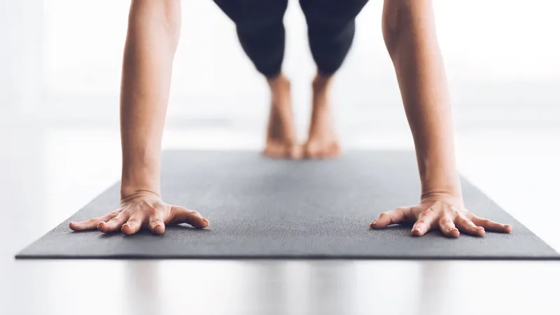 woman doing yoga for exercise