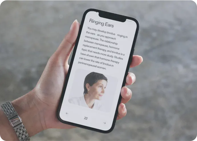 Symptom Guide on a phone