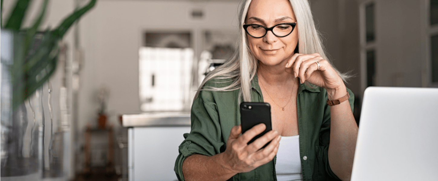 Woman looking at phone