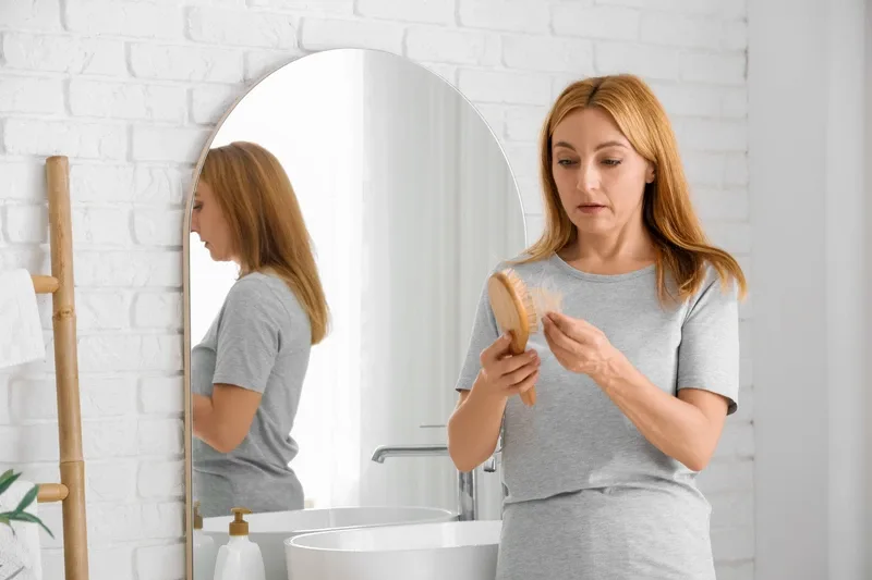 menopause hair shedding