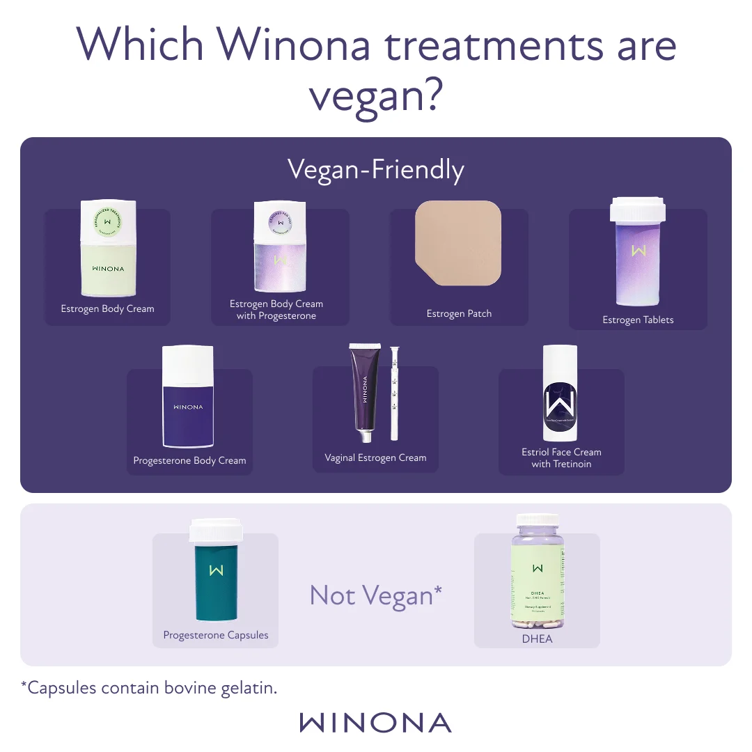 Which Winona HRT Treatments Are Vegan
