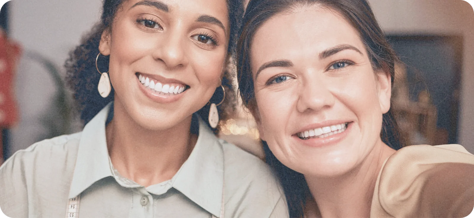 Two Women Smiling