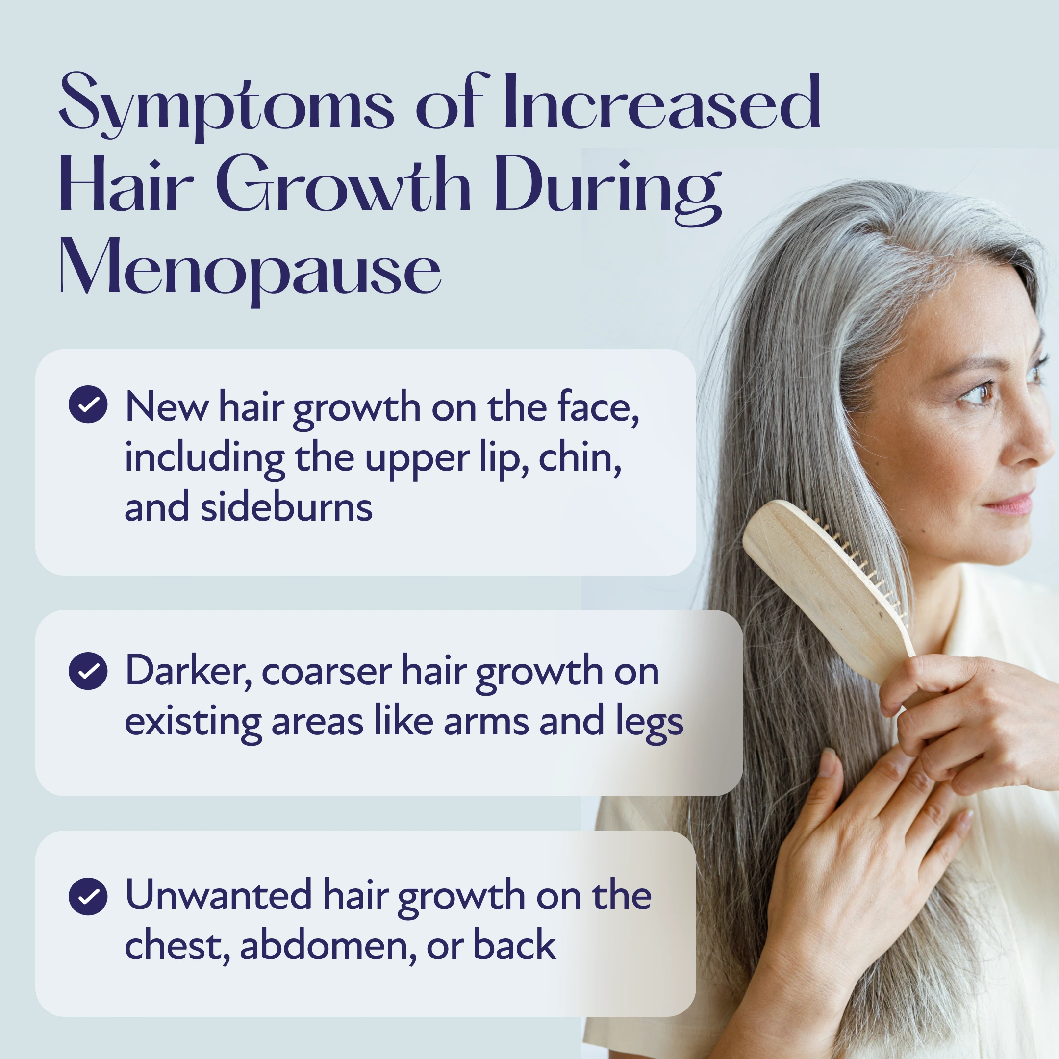 Menopause increased hair growth symptoms