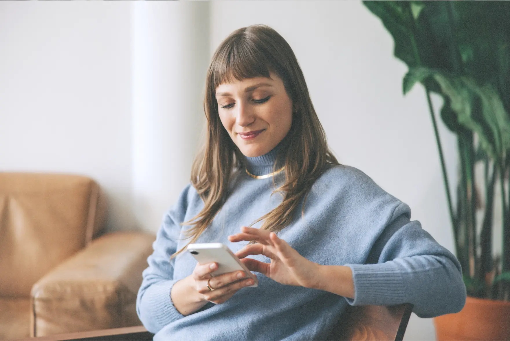 Woman using phone