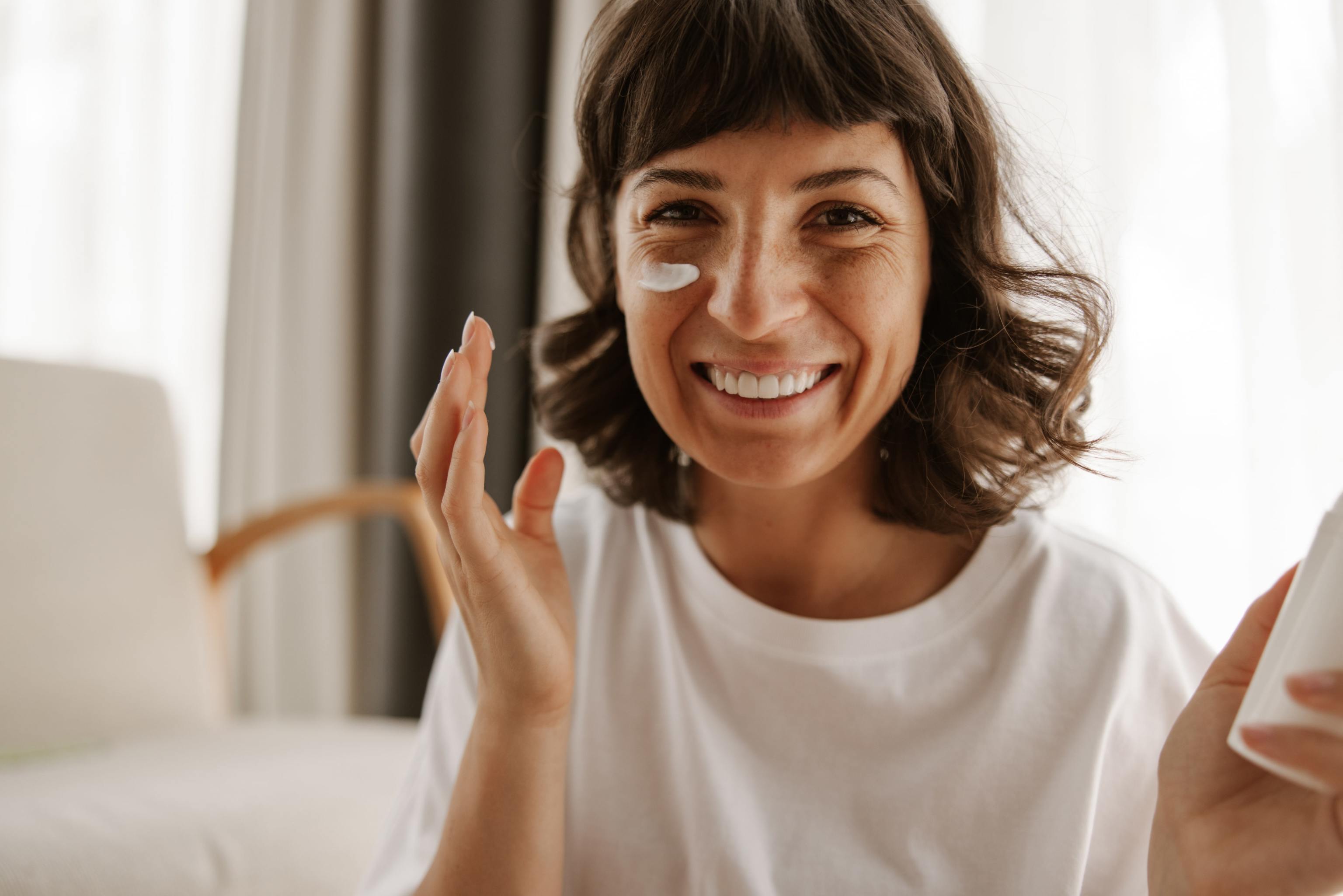 Woman smiling