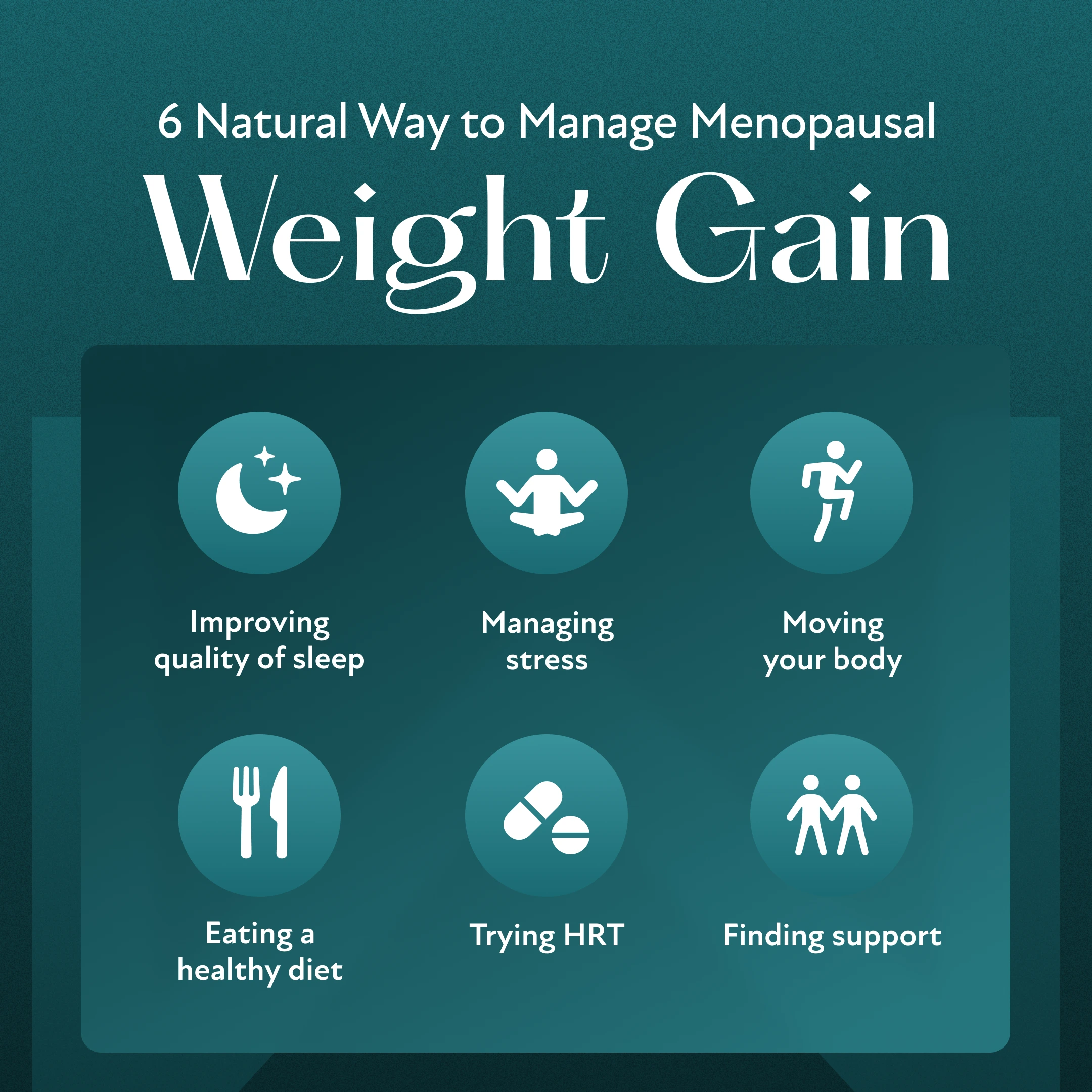 Natural remedies for menopausal weight gain