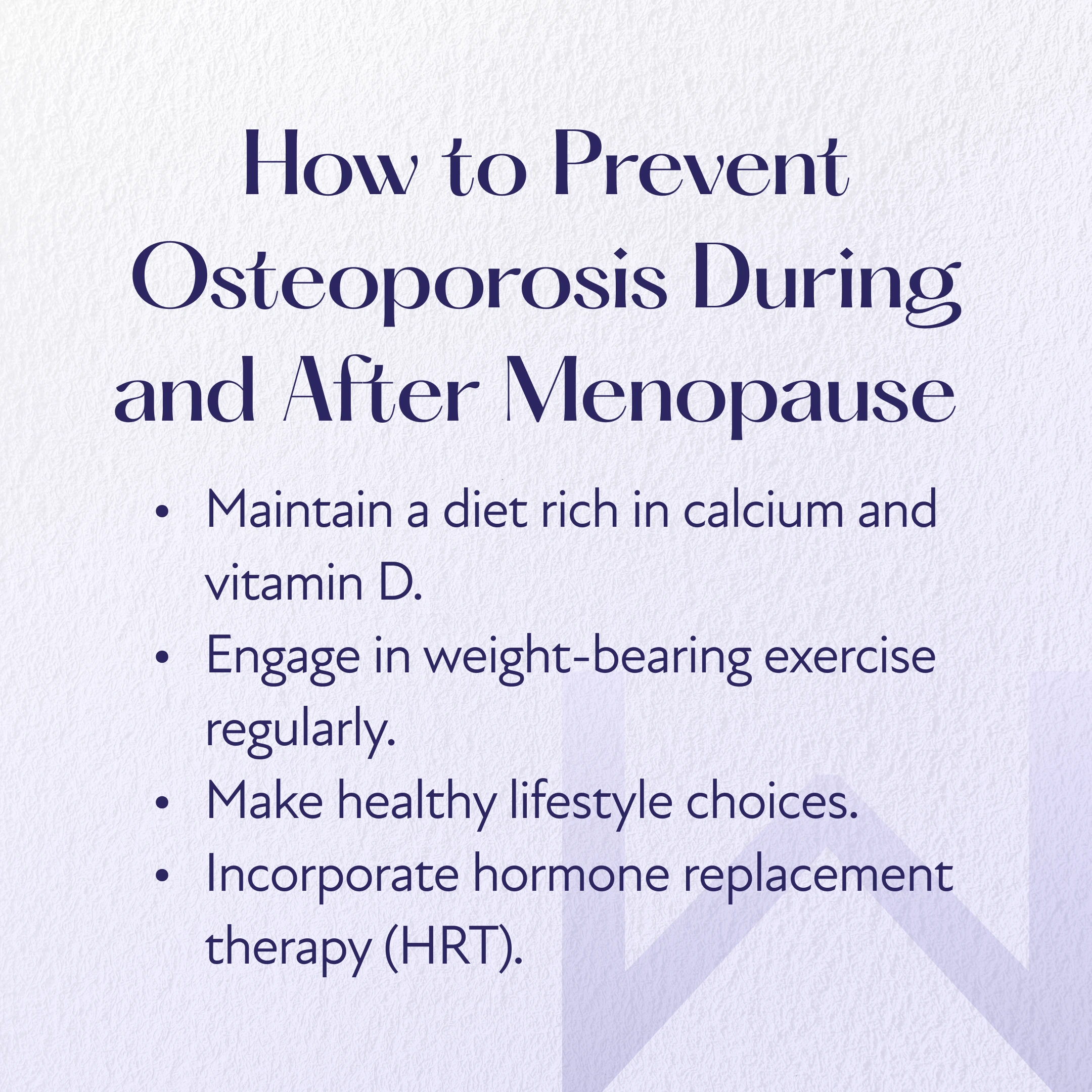 Menopausal osteoporosis prevention