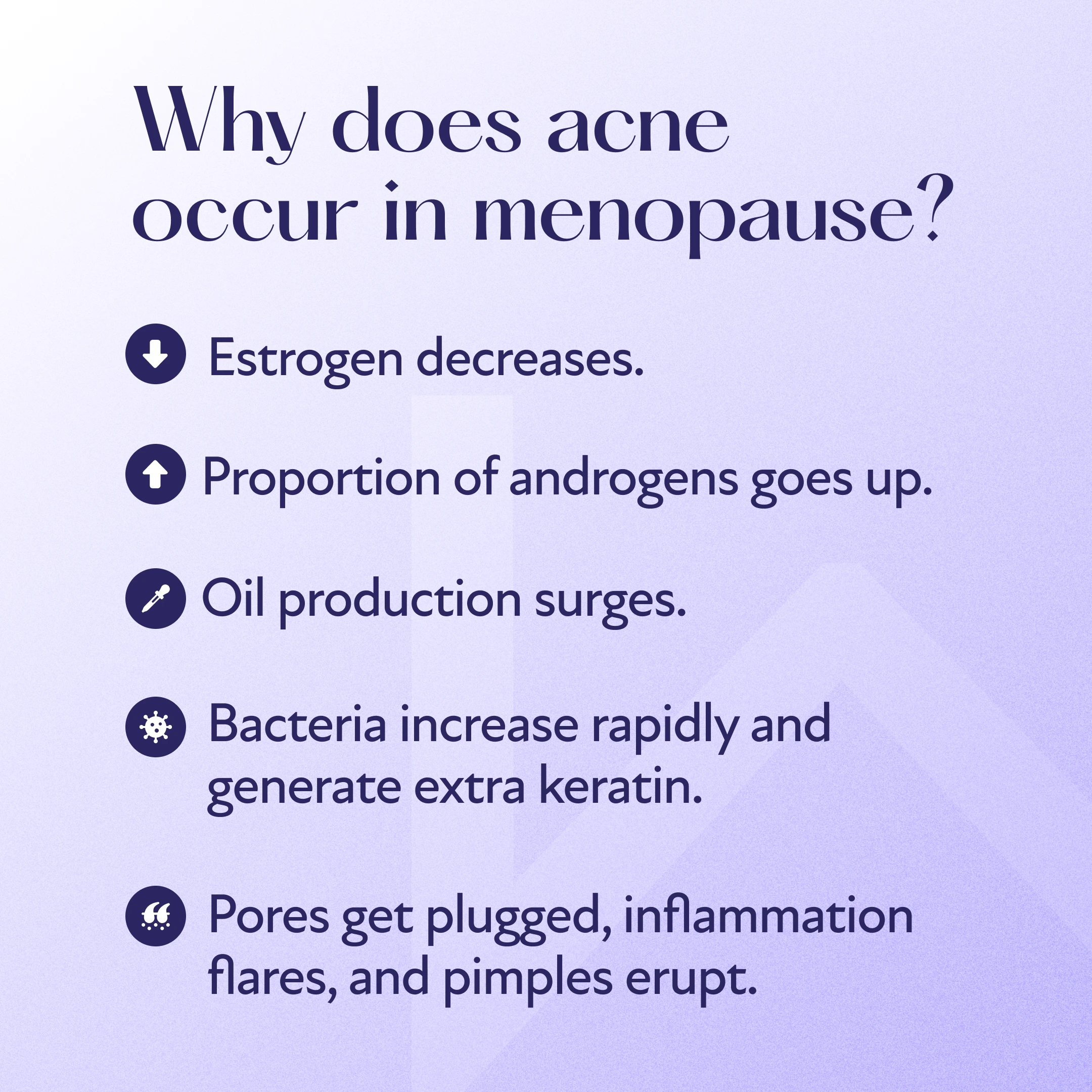 Causes of menopause acne