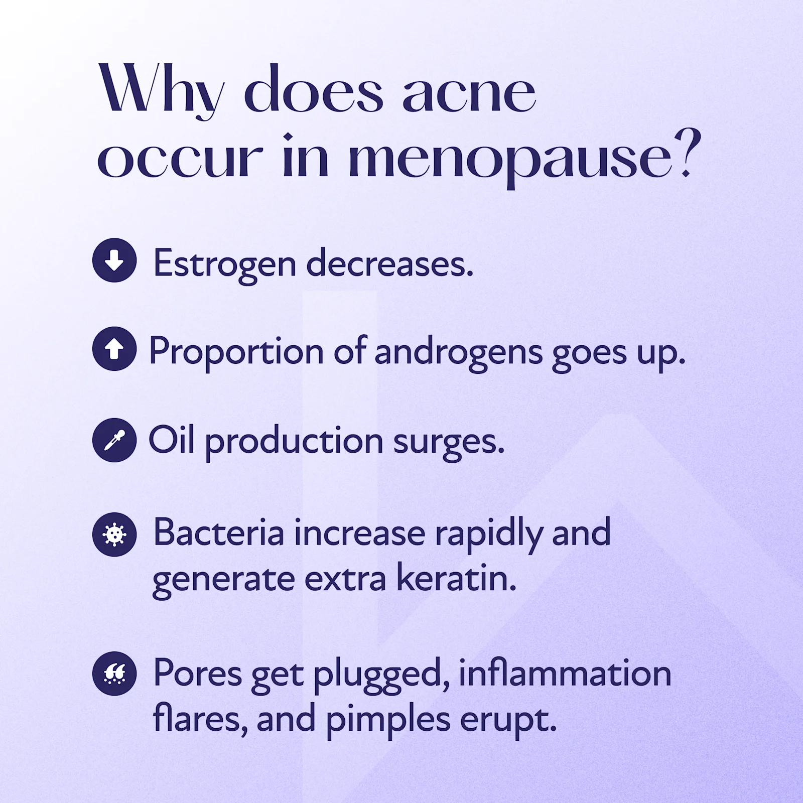 Causes of menopause acne