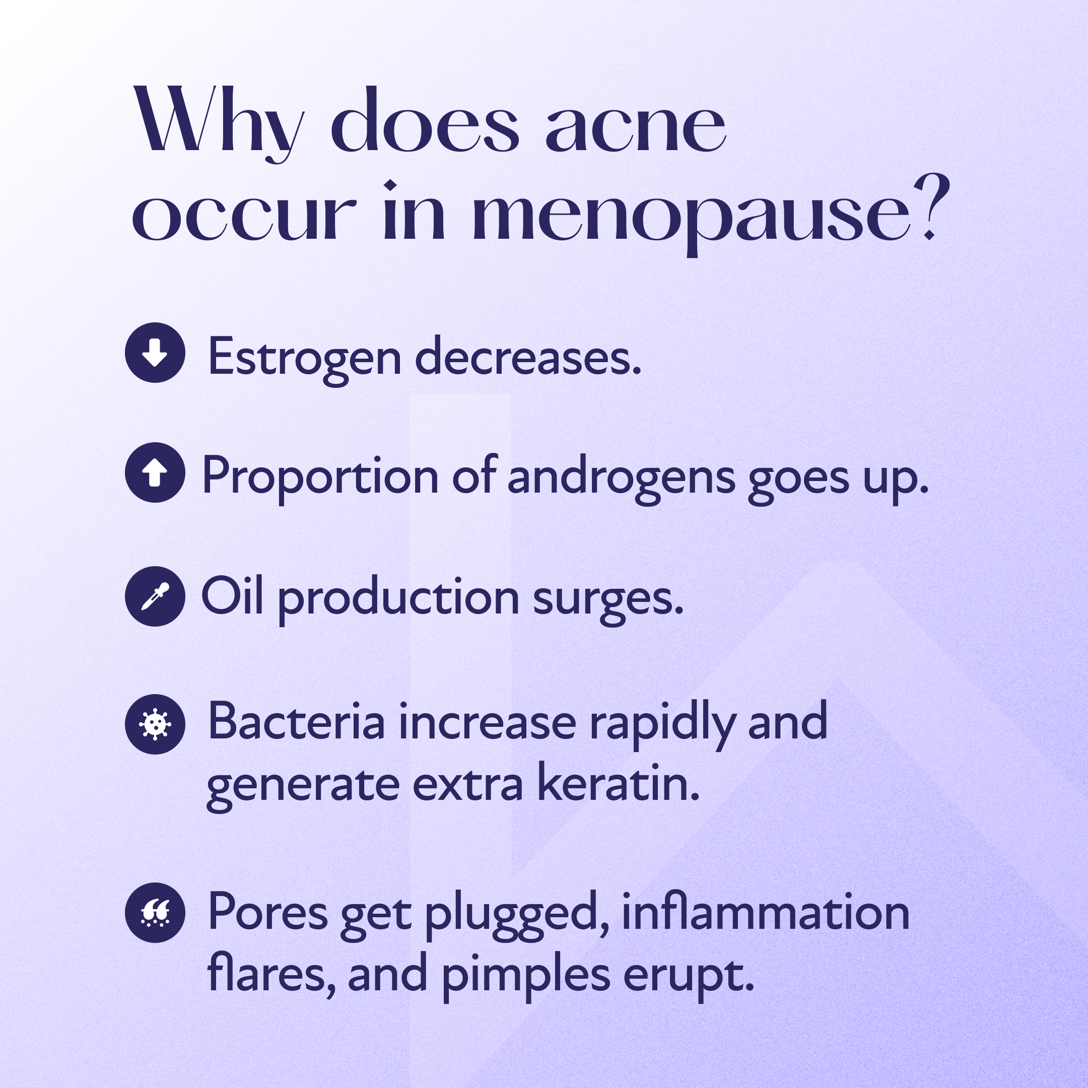 Causes of menopause acne