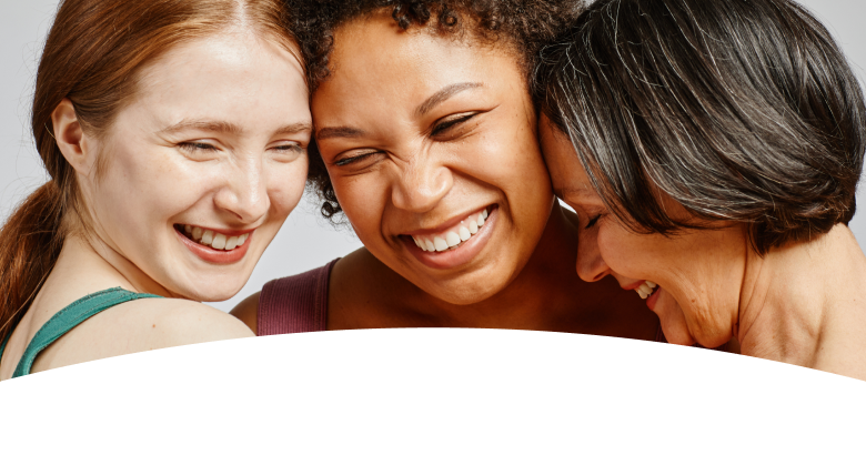 Three Womens smiling