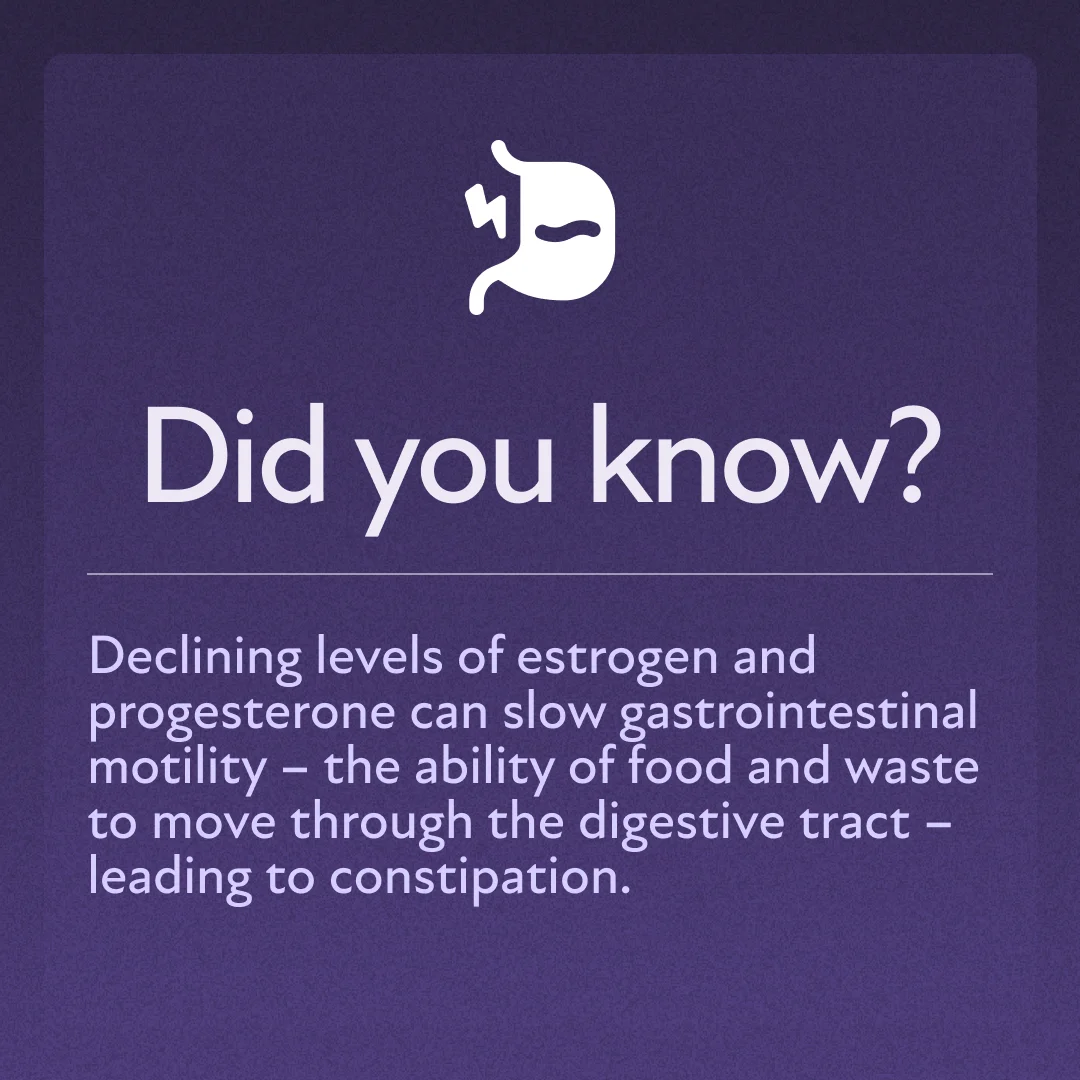 constipation symptom menopause causes