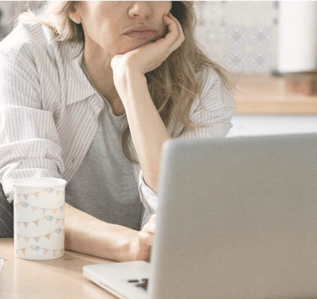 Woman browsing the net using laptop