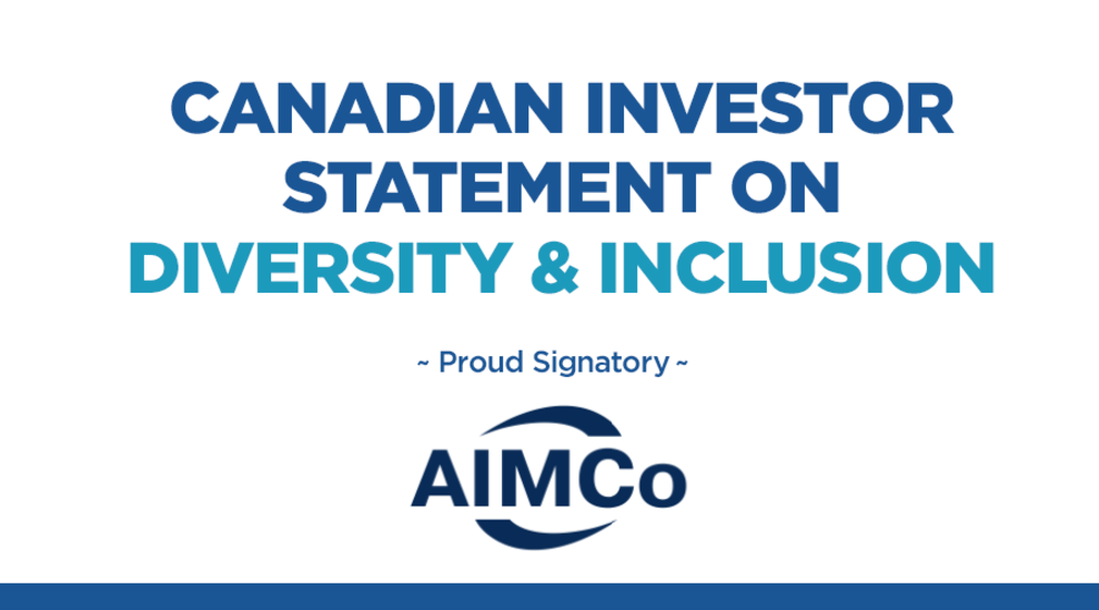 Canadian Investor Statement on Diversity & Inclusion