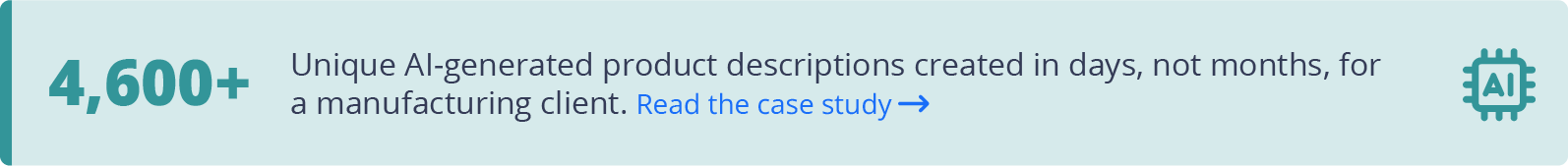 4,600+ Unique AI-generated product descriptions