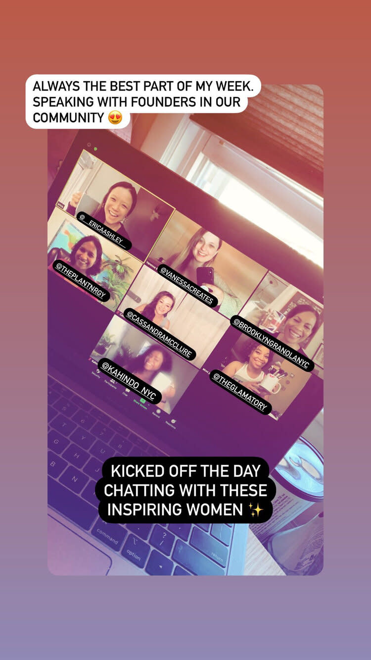 An Instagram post about the coffee chats