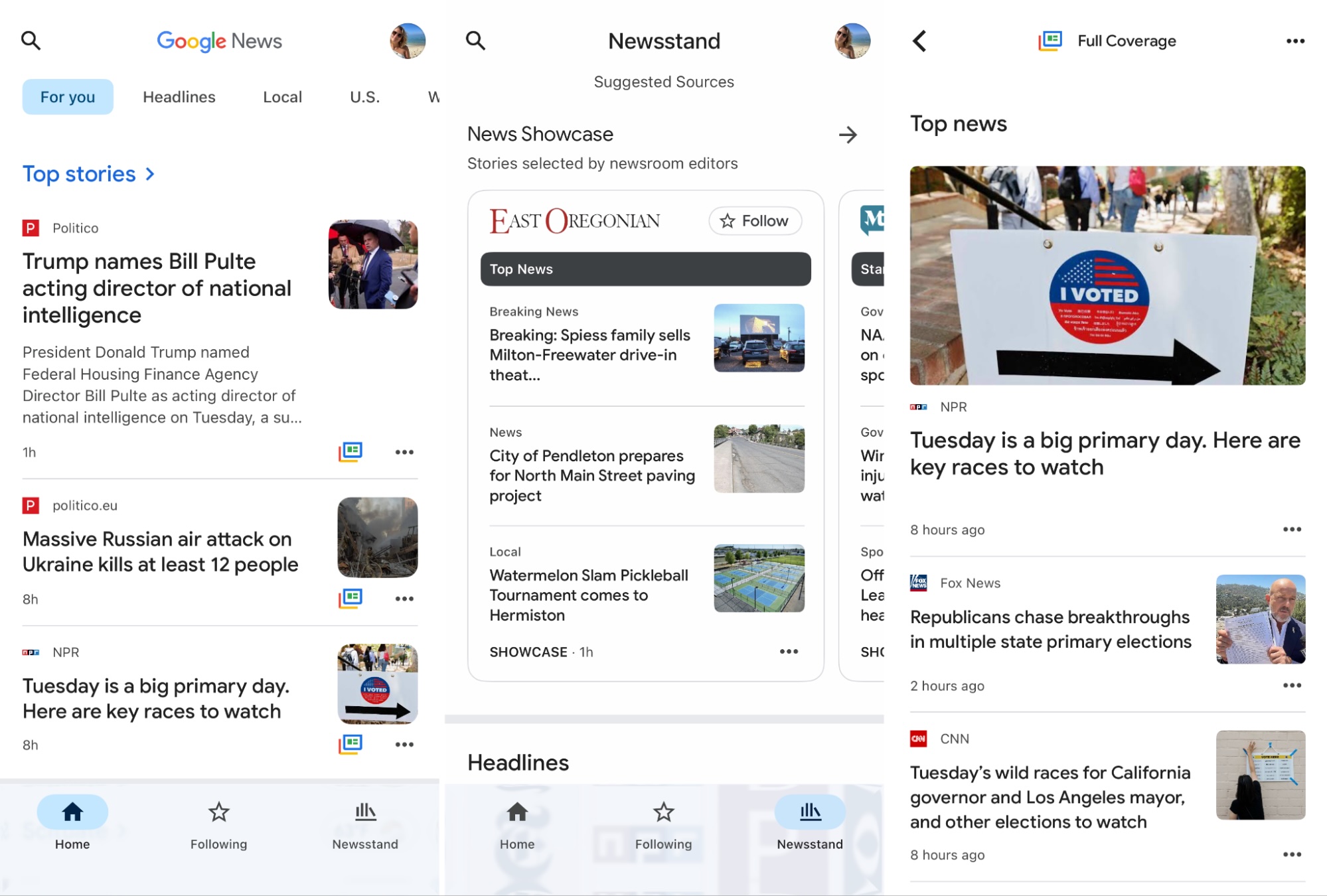 Google News, our pick for the best free news app for a wide range of articles
