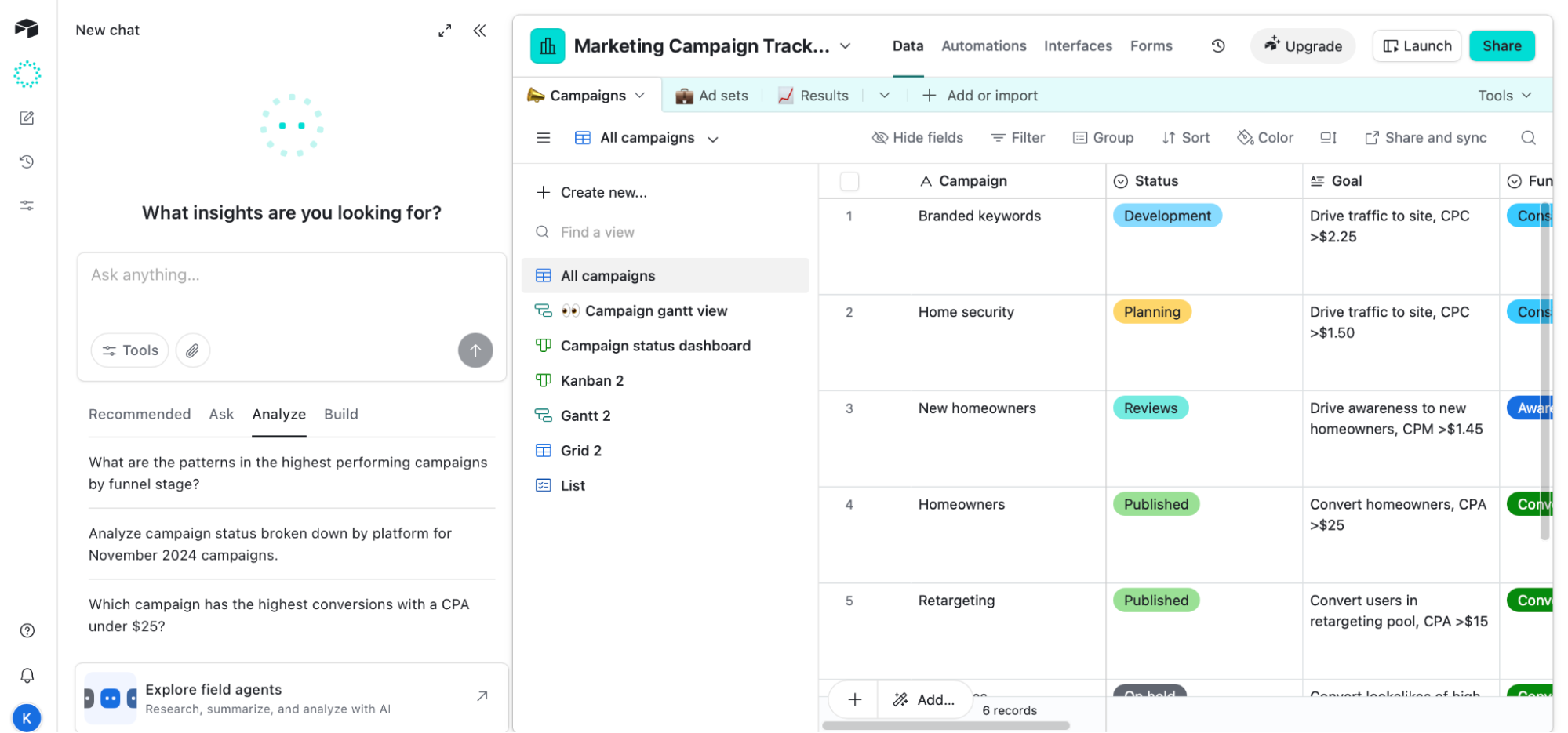Airtable, our pick for the best Trello alternative for managing larger and more complex datasets.