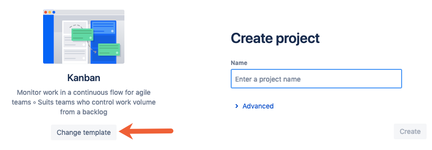 change your Jira project template