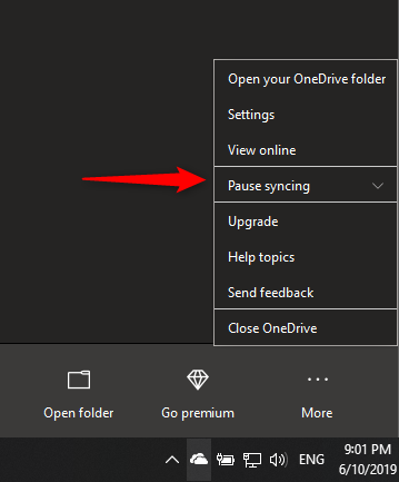 Pause syncing option