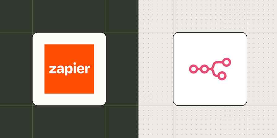 Hero image with the n8n and Zapier logos