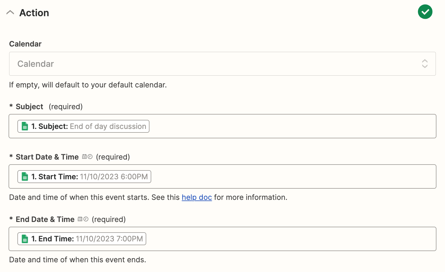 Create Microsoft Outlook events from a Google Sheet Zapier