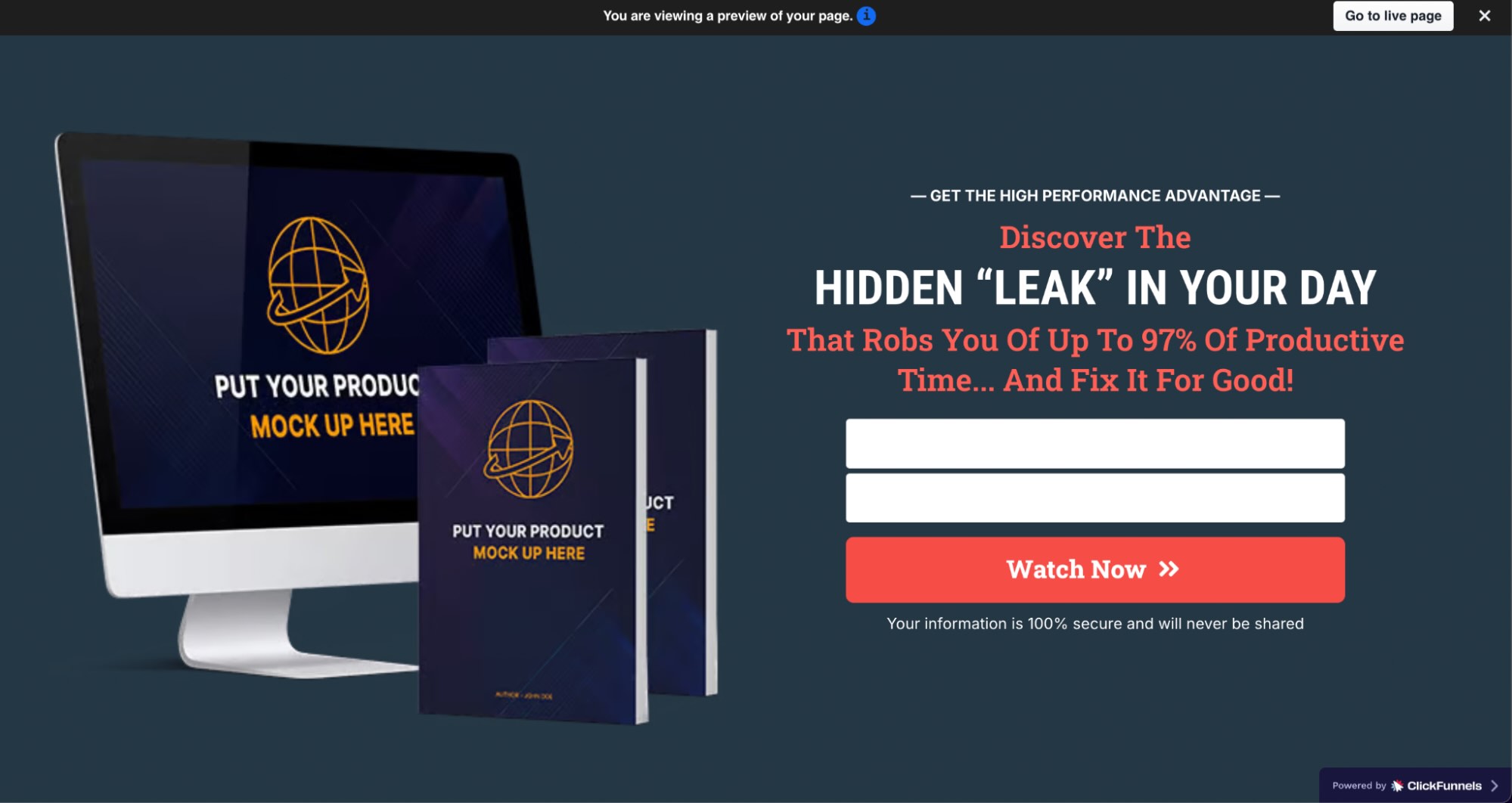 A ClickFunnels landing page