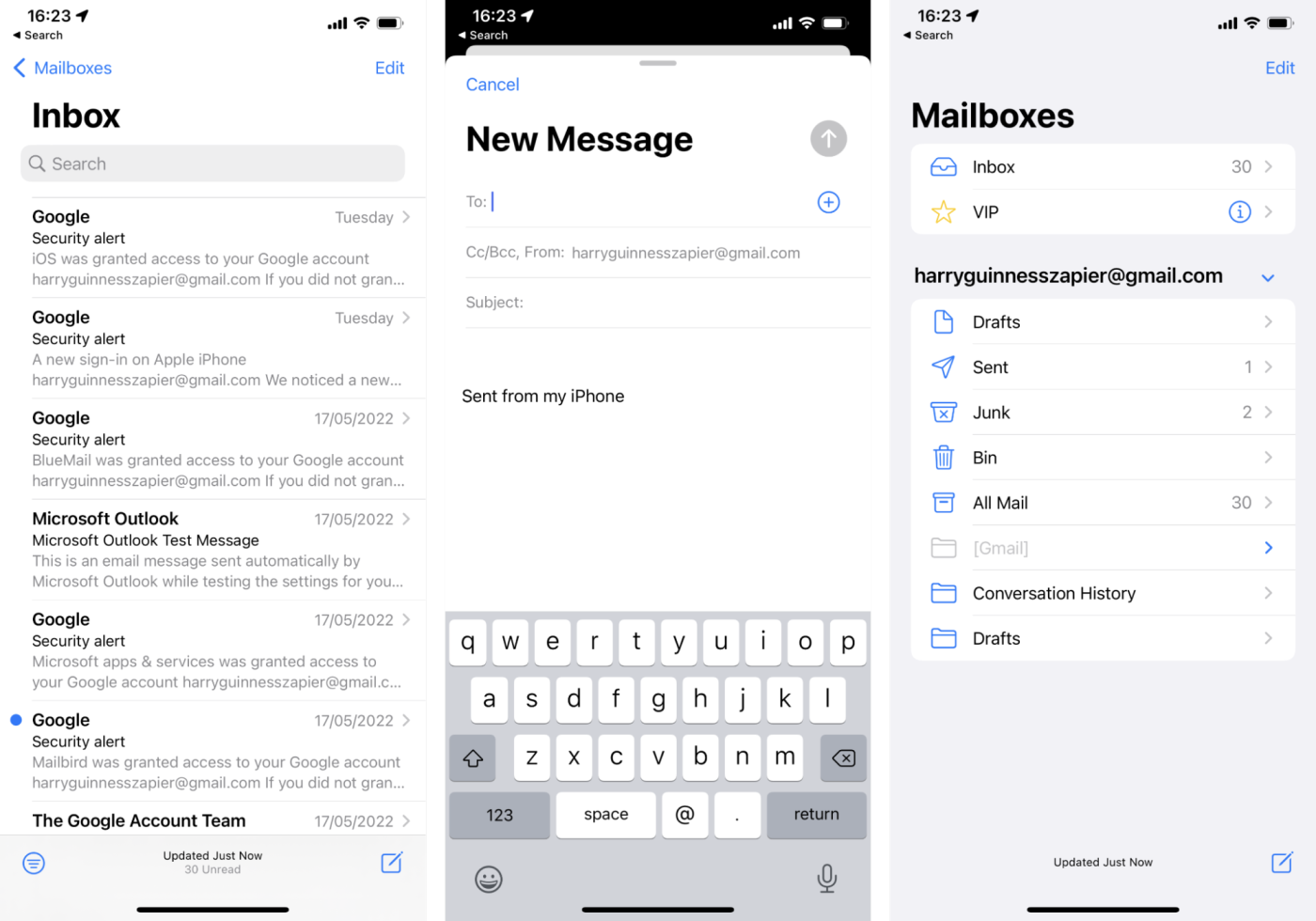 Apple Mail, our pick for the best email app for iPhone