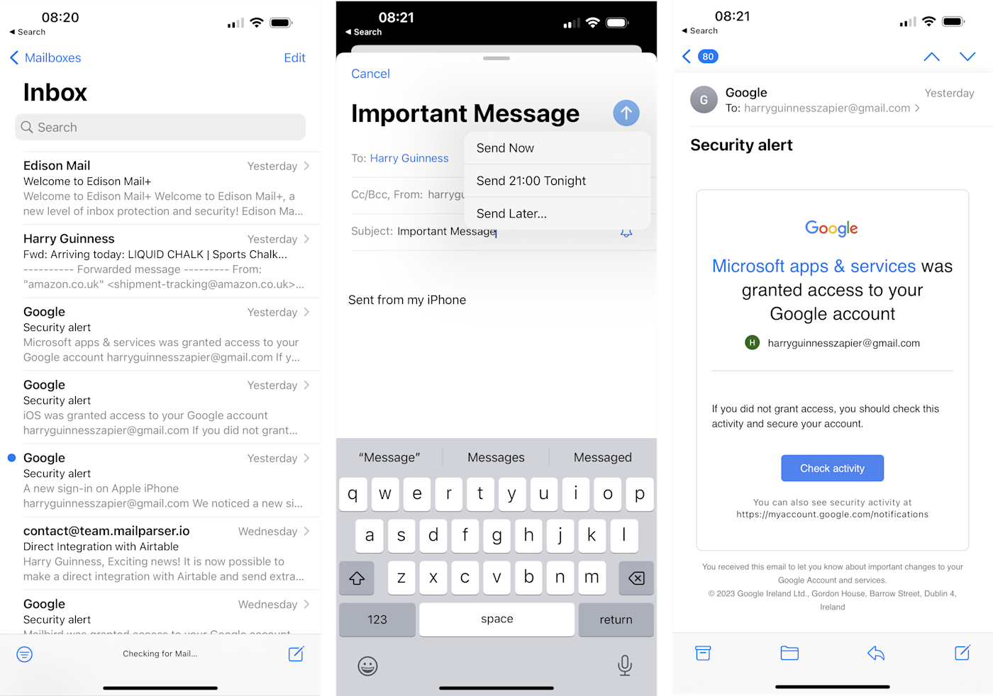 Apple Mail, our pick for the best email app for iPhone