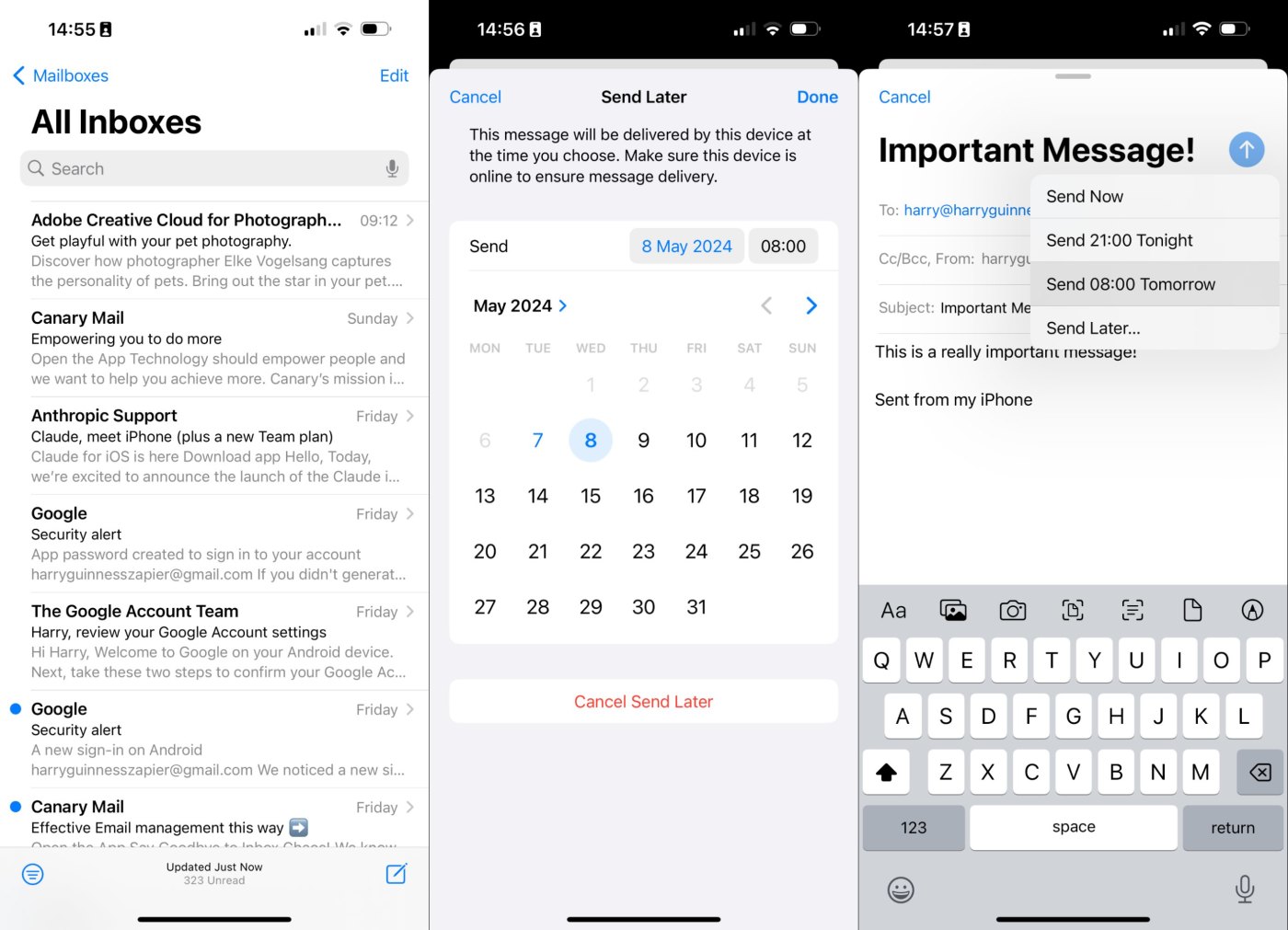 Apple Mail, our pick for the best Gmail alternative for iPhone and Mac users.