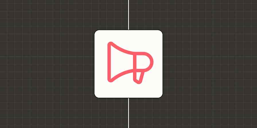 Hero image with an icon of a megaphone